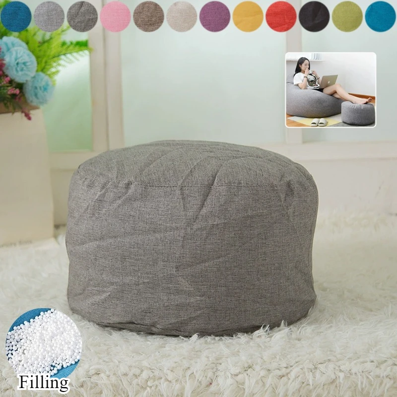 

1PC Round Seat Cushion Solid Color Linen Floor Seating Cushion Home Decor Pouf for Meditation Yoga for Adult Kid Pad Coussin 쿠션