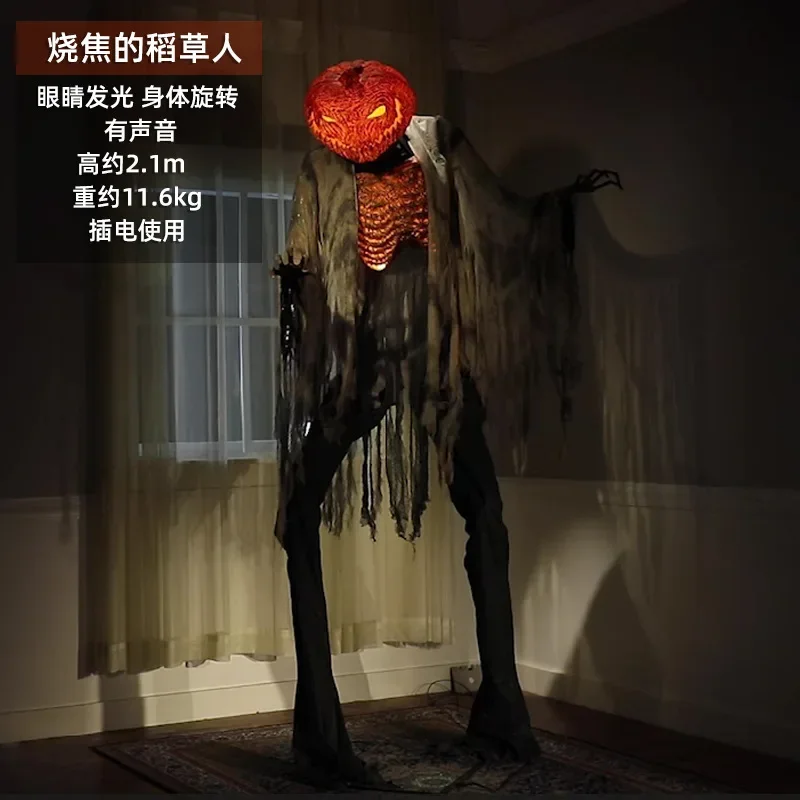 Halloween Mechanical Electric Model Prop Haunted House Secret Room Voice Controlled Induction Terrifying Atmosphere Ornament Toy