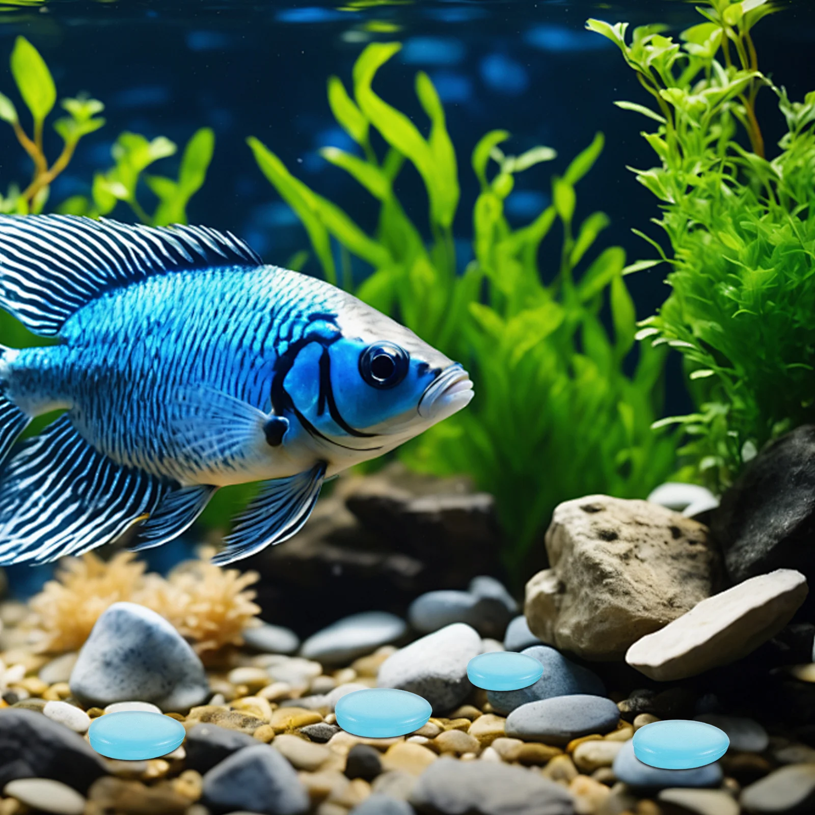 

400Pcs Glow in The Dark Stones 20-30Mm Blue Luminous Gravel for Aquarium Landscaping Succulent Pots Driveway Walkway Decor Resin