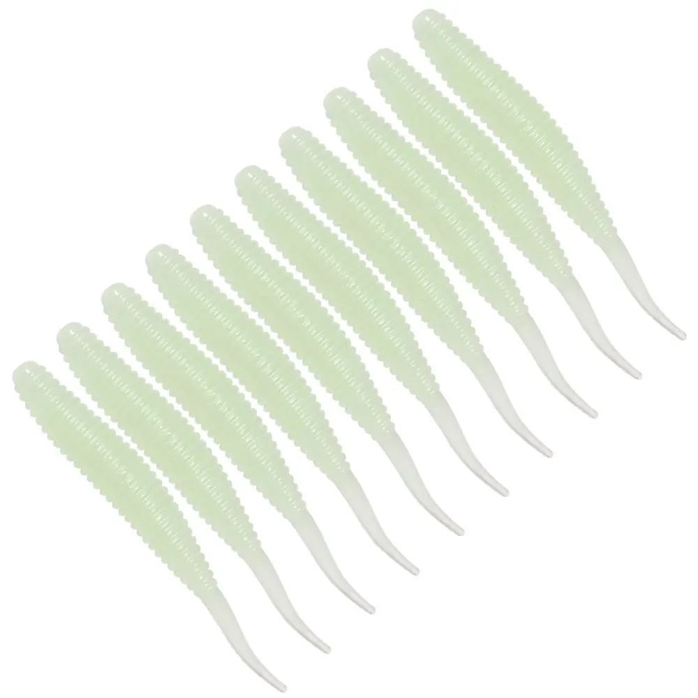 10PCS 9cm 5g Weiche Silikon Angeln Locken Fluoreszierende Salzwasser Süßwasser Würmer Wobbler Zander Künstliche Köder Bass Tackle jigs