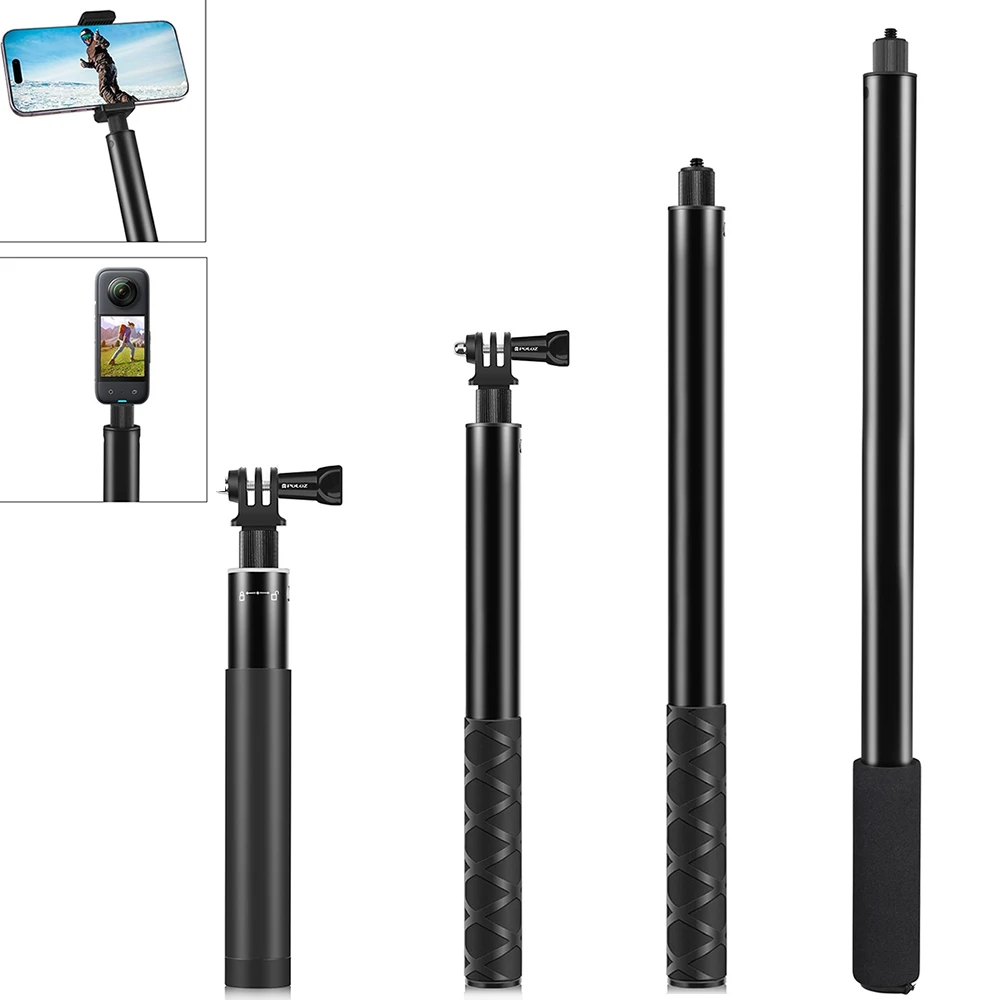 

Aluminum Alloy Tube Pole Stand Monopod Mount Holder Selfie Stick for Gopro Hero DJI OSMO Insta 360 Action Cameras Mobile Phones