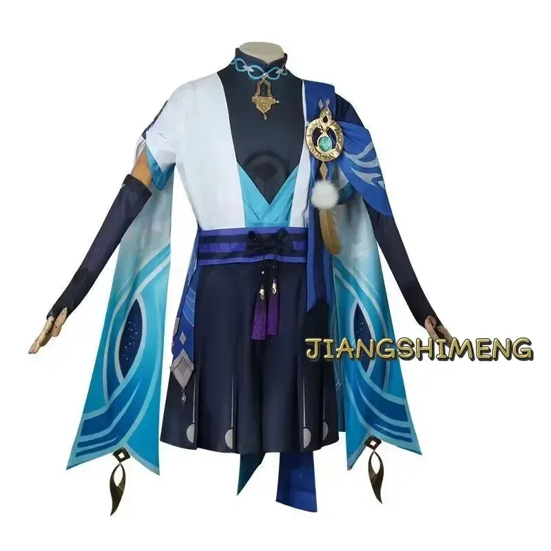 Game Genshin Impact Wanderer Scaramouche Cosplay Volledige Set Kleding Pruik Hoed Anime Uniformen Balladeer Kunikuzushi Party