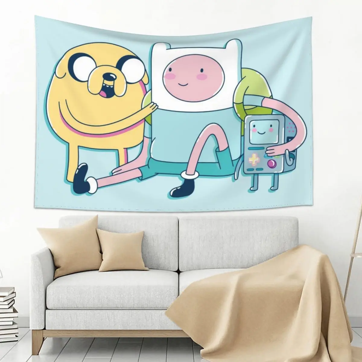 

Adventure Friends (Adventure Time) Tapestry Wall Decor Hanging Wall Decor Aesthetic Room Decors Home And Comfort Decor Tapestry