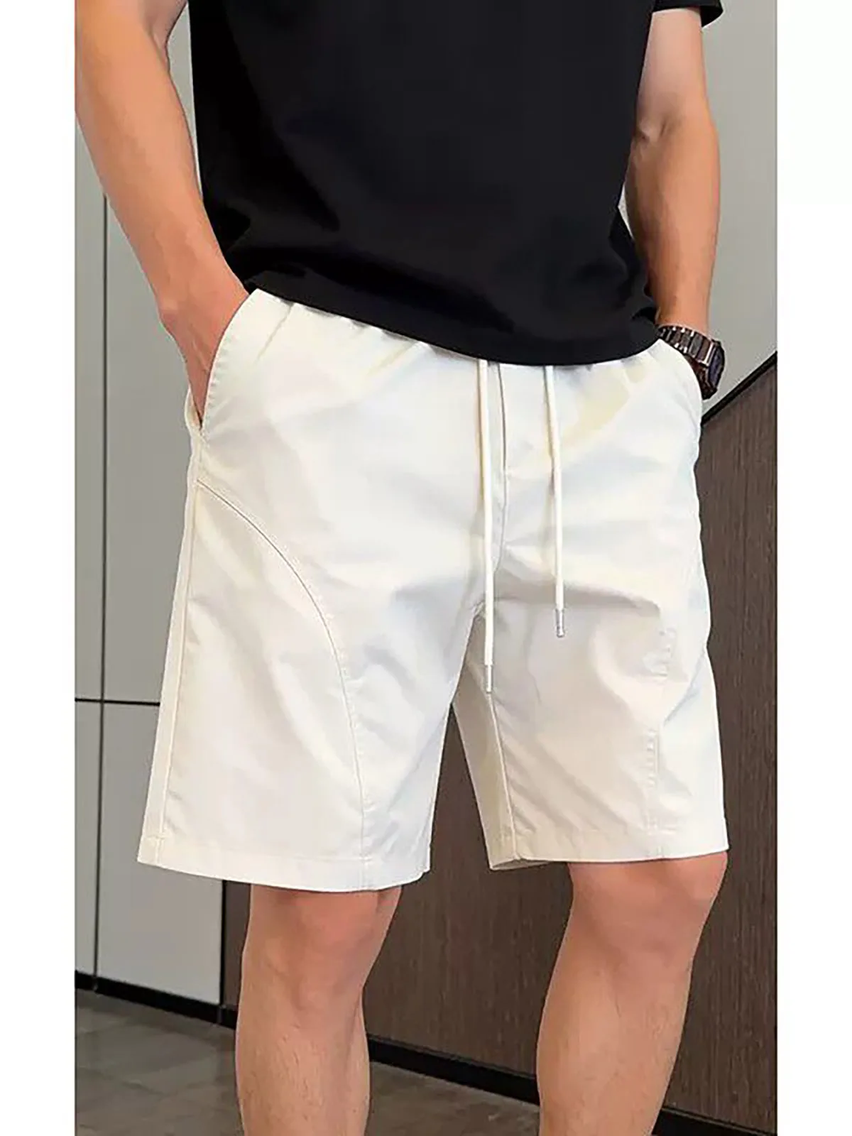 Quick Dry Ice Silk Shorts for Boys Thin Sporty American Teenage Feel Four Inch Shorts Standard Fit mid Waist Shorts