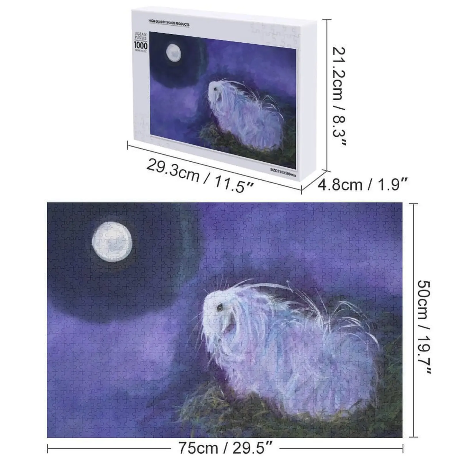 Wishing on the Moon Jigsaw Puzzle Iq Wood Name Personalize Puzzle