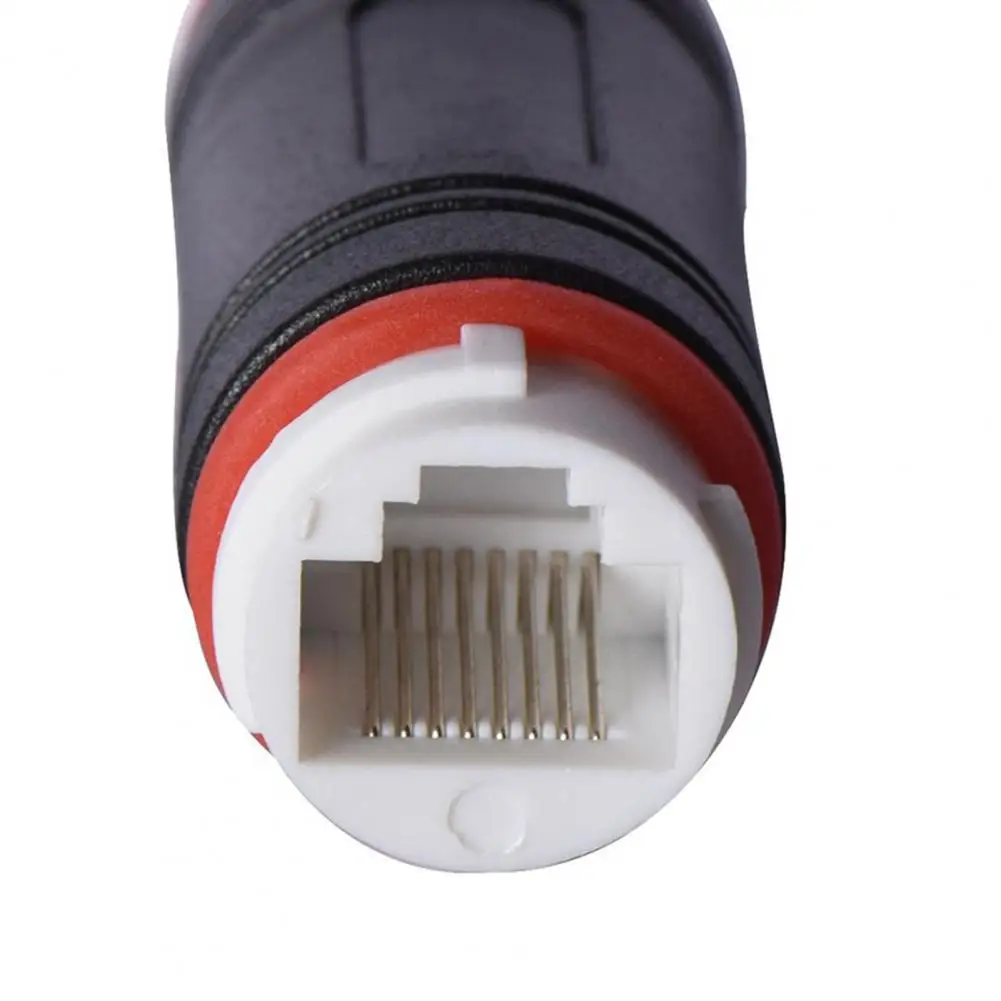 Network Connector Gold-plated Plug Play Waterproof Female to Female RJ45 LAN Splitter Adapter for Outdoor