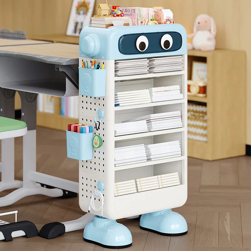 Multi Layer Floor Standing Bookshelf Storage Rack Backpack Student Easy Desk Side Classroom Bookcase Book Shelf Furniture