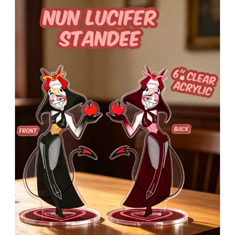 

IN HAND Hazbin Hotel Standee Acrylic Nun lucifer Original Acrylic Handmade Cute Cartoon Anime Toy Gift for Daily Use and Friends