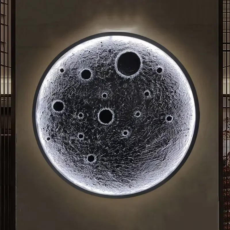 3D Moon Lamp LED Night Light Creative Wall Decor Warm Glow Bedroom Living Room Decoration Modern Interior Design Gift Idea