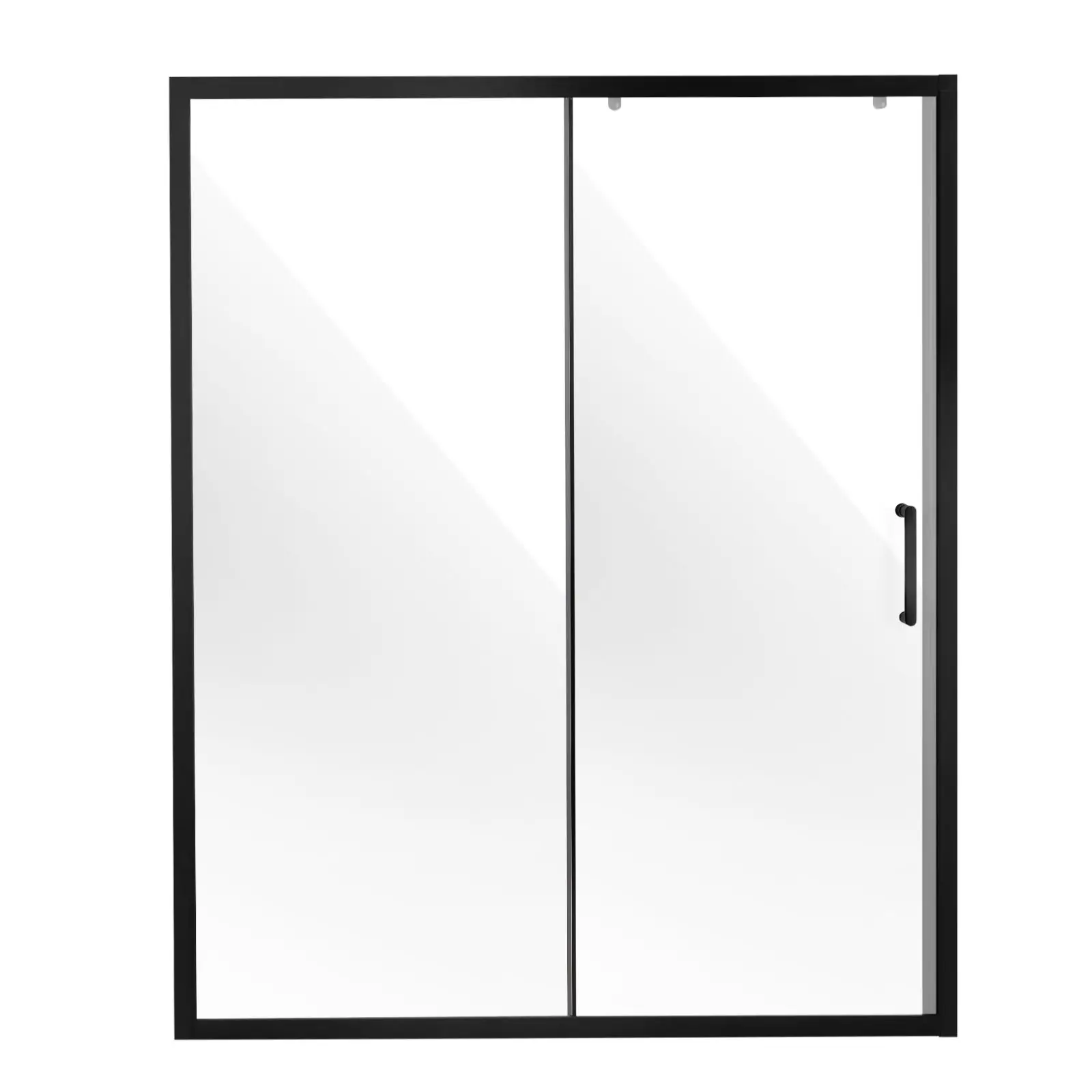 Semi-frameless Shower Door, 57.7-59 W x 70 H in, Shower Sliding Glass Door with 1/4 in(6mm) Clear Tempered Glass, Waterproof Sha