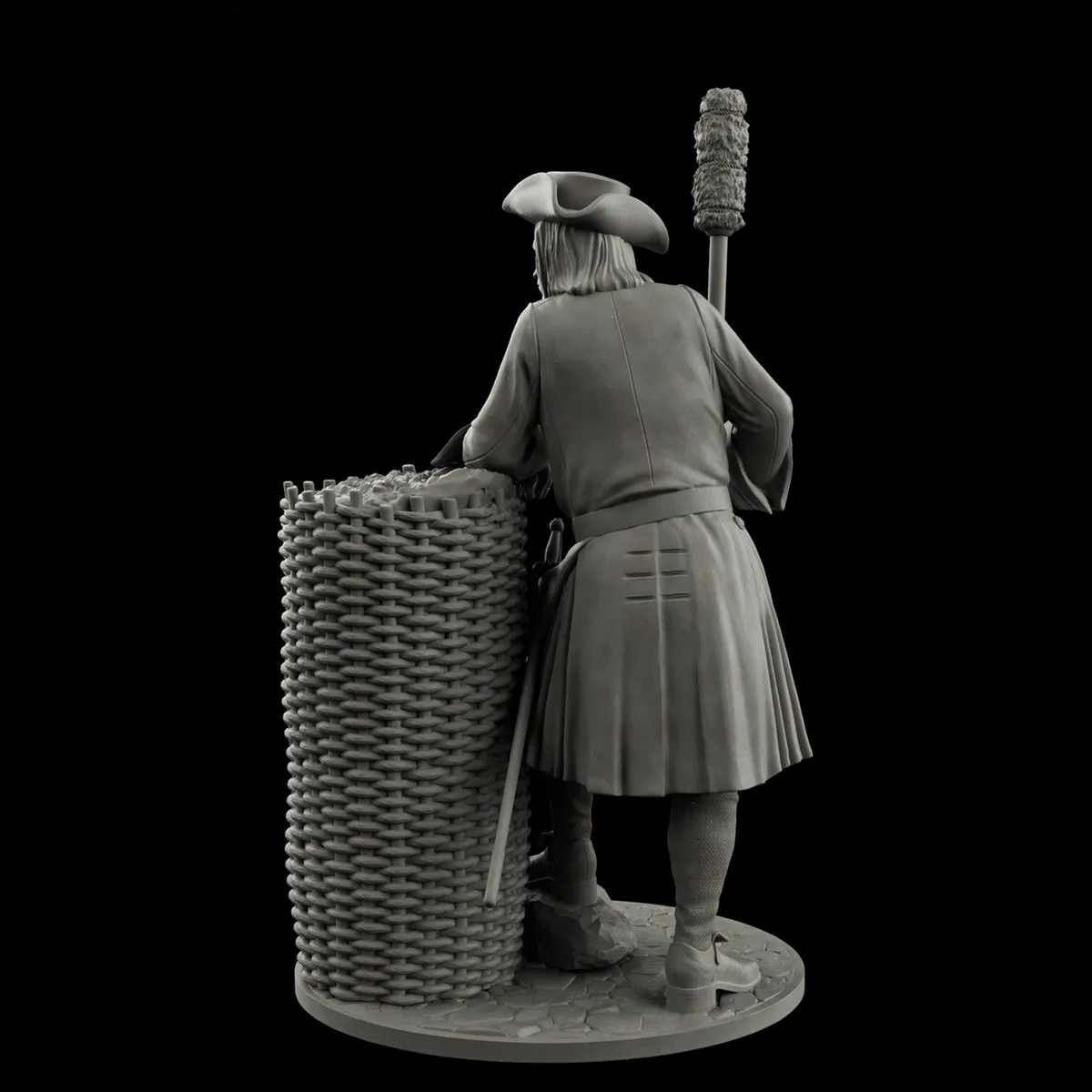 Kit model figur resin 75mm yang belum dicat, tema militer, artileri rezimen Rusia awal abad ke-18, GK belum dirakit dan tidak dicat