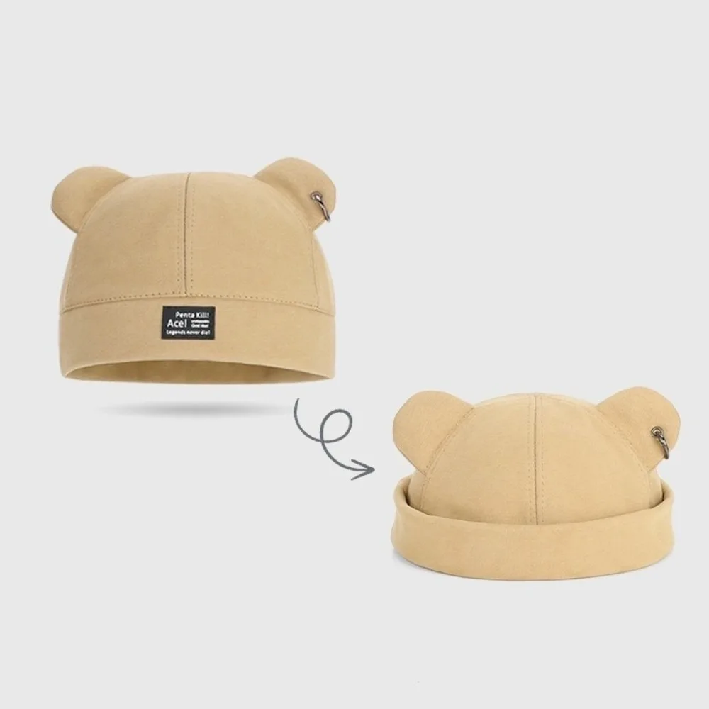 

Модная шляпа Landlord с кошачьими ушками и ушками без поля, однотонная шляпа с тыквой и ушками, шапка из кожи арбуза