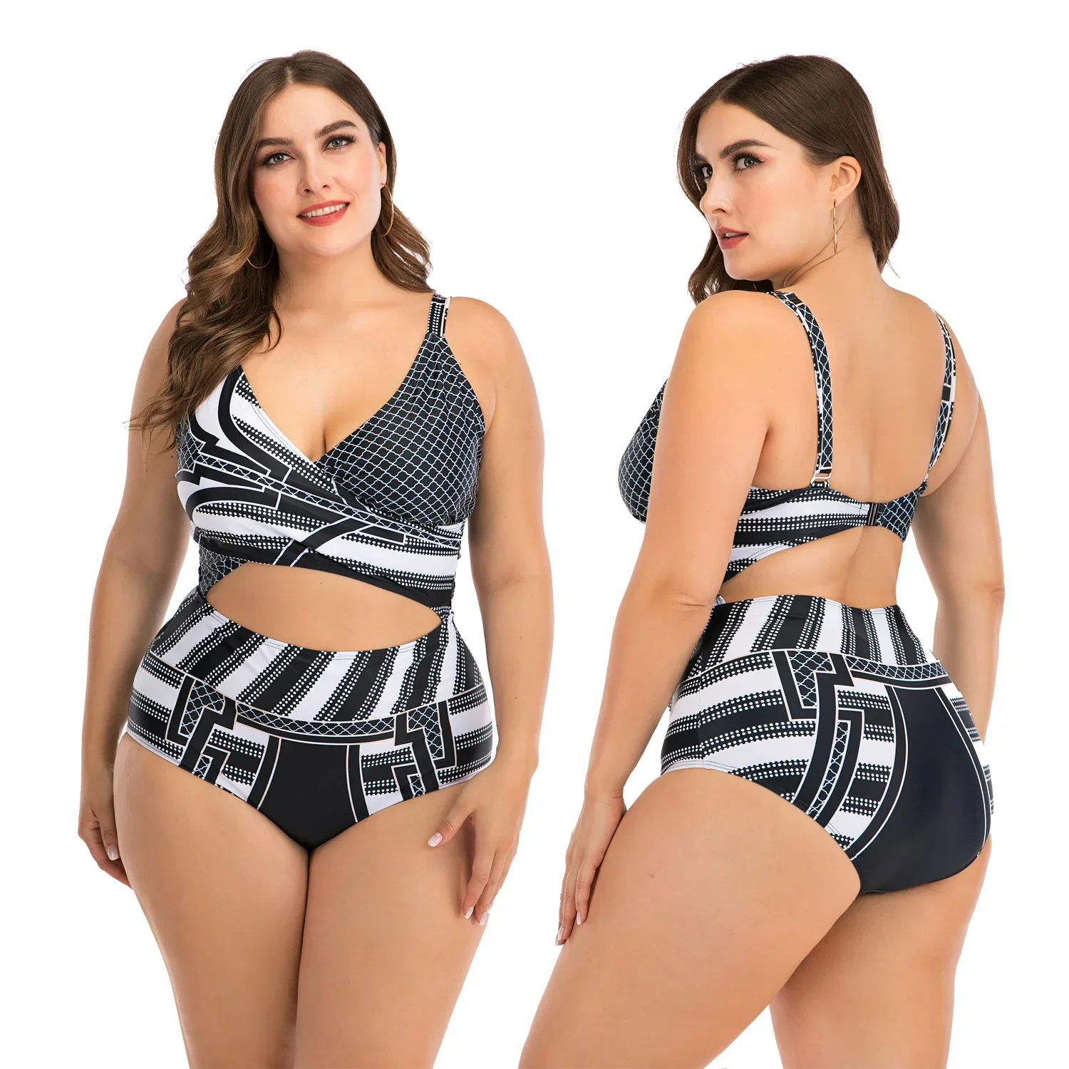 Swimwear Large Size Woman Swimsuit 4xl Two Piece Sexy Push Up Women\'s Swimsuit 2023 Tankini Women Two Piece Swimsuit Ladies Gray