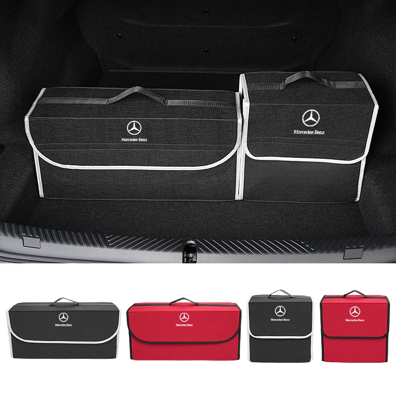 Car Trunk Organizer Folding Anti Slip Storage Bag For Mercedes Benz A B C E S Class W201 W210 W108 W205 W203 C180 C300 W124 W177