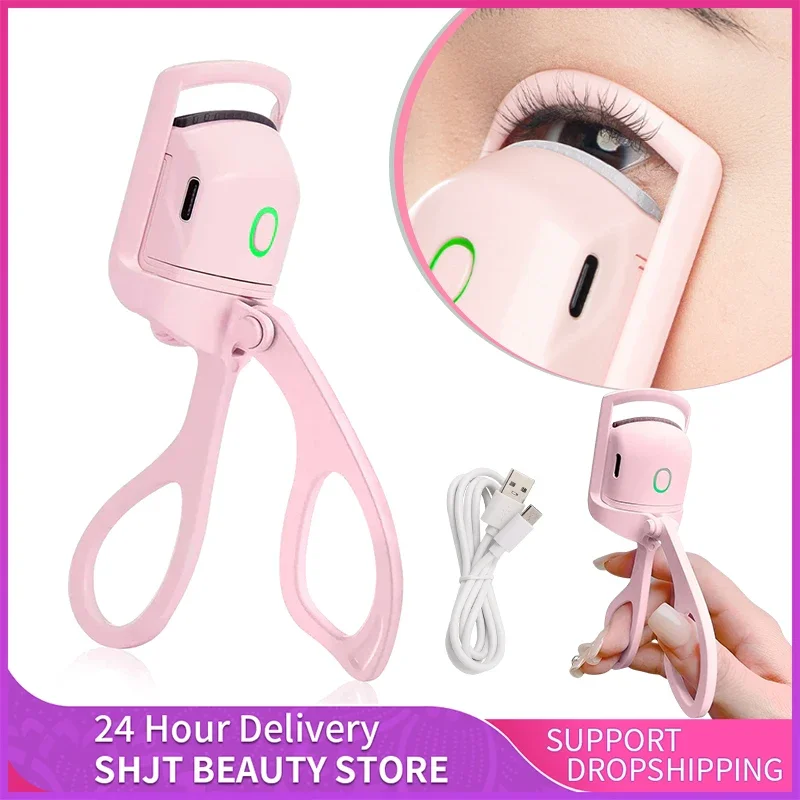 Electric Eyelash Curler USB Charging Model Fast Heating Portable Eye Lash Perm Shaping and Lasting Curling Thermal Eyelash Clip