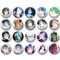 Cartoon Cute Girl Sua Soft Button Pins Anime Alien Stage Coin Brooches on Backpack Decor Round Badges for Bag Hat Jewelry Gifts