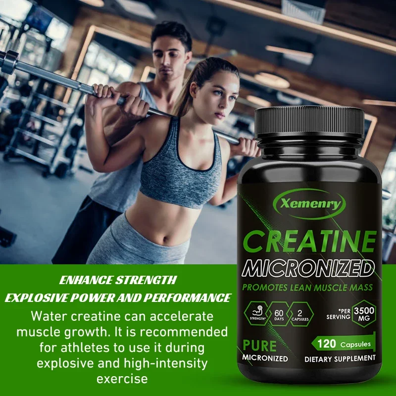 Creatine Monohydrate Capsules 3500 mg 120 capsules, male muscle supplement