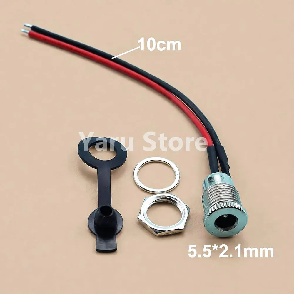 1 Piece DC099 Female Seat/DC Male Head Welding Wire 5.5 * 2.1/2.5MM Pin High Current DC Socket DC Rotating Female Extension Line