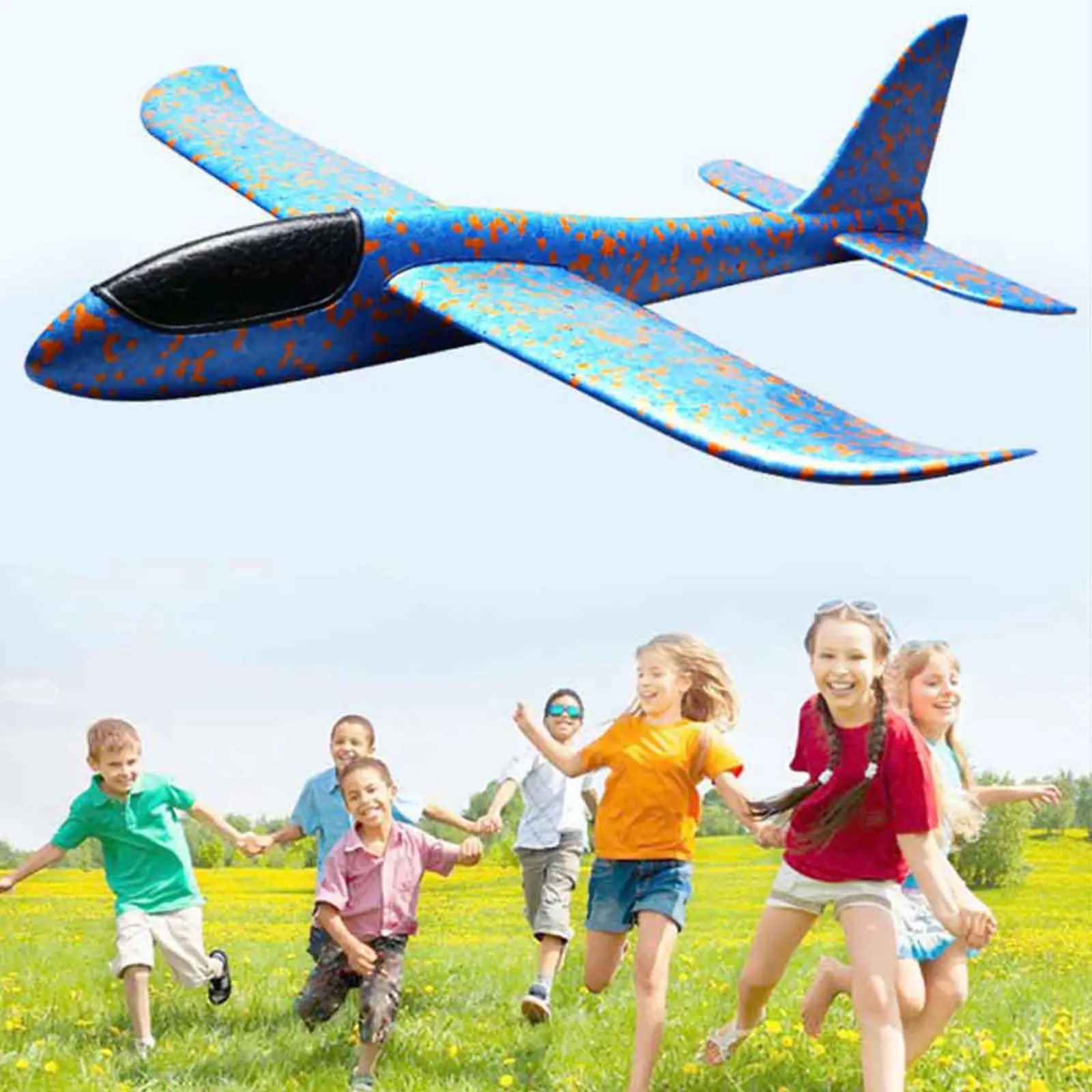 38cm Small DIY Planes Hand Throw Airplane EPP Foam Launch Fly Model Outdoor Toys For Children Aircraft Party Game Gifts