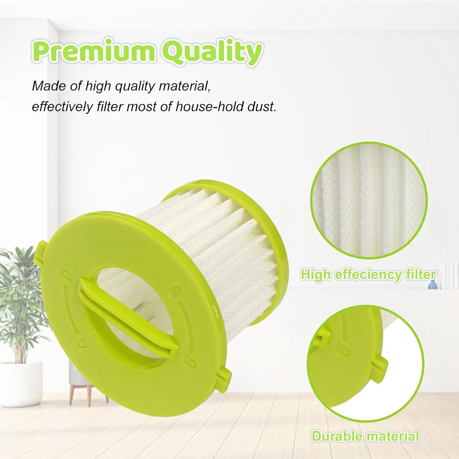 4 sztuki filtrów do odkurzacza Ryobi ONE+ 18V PCL700 PCL704 PCL705, żółte, A32F05N A32HF00