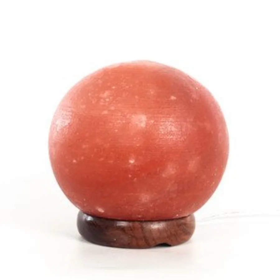 

Himalayan Salt Lamp Round Sphere Shape, Hand-Carved Natural Pink Rock Salt Crystal Lamp with Cord