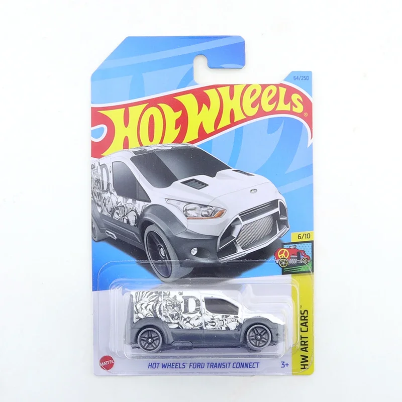 2023-64 Original Hot Wheels HOT WHEELS FORD TRANSIT CONNECT Mini Alloy Coupe 1/64 Metal Diecast Model Car Kids Toys Gift