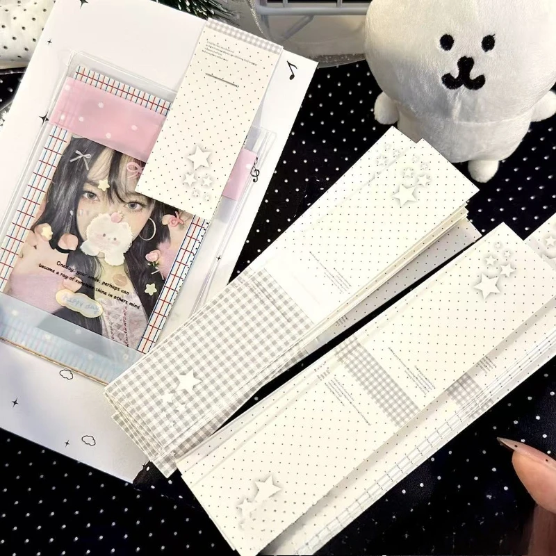 10pcs Elegant Star Shaped Strip Card Toppers  Aesthetic Stationery Packaging Photocard Clip for Cards Crafts Gift Wrapping Decor