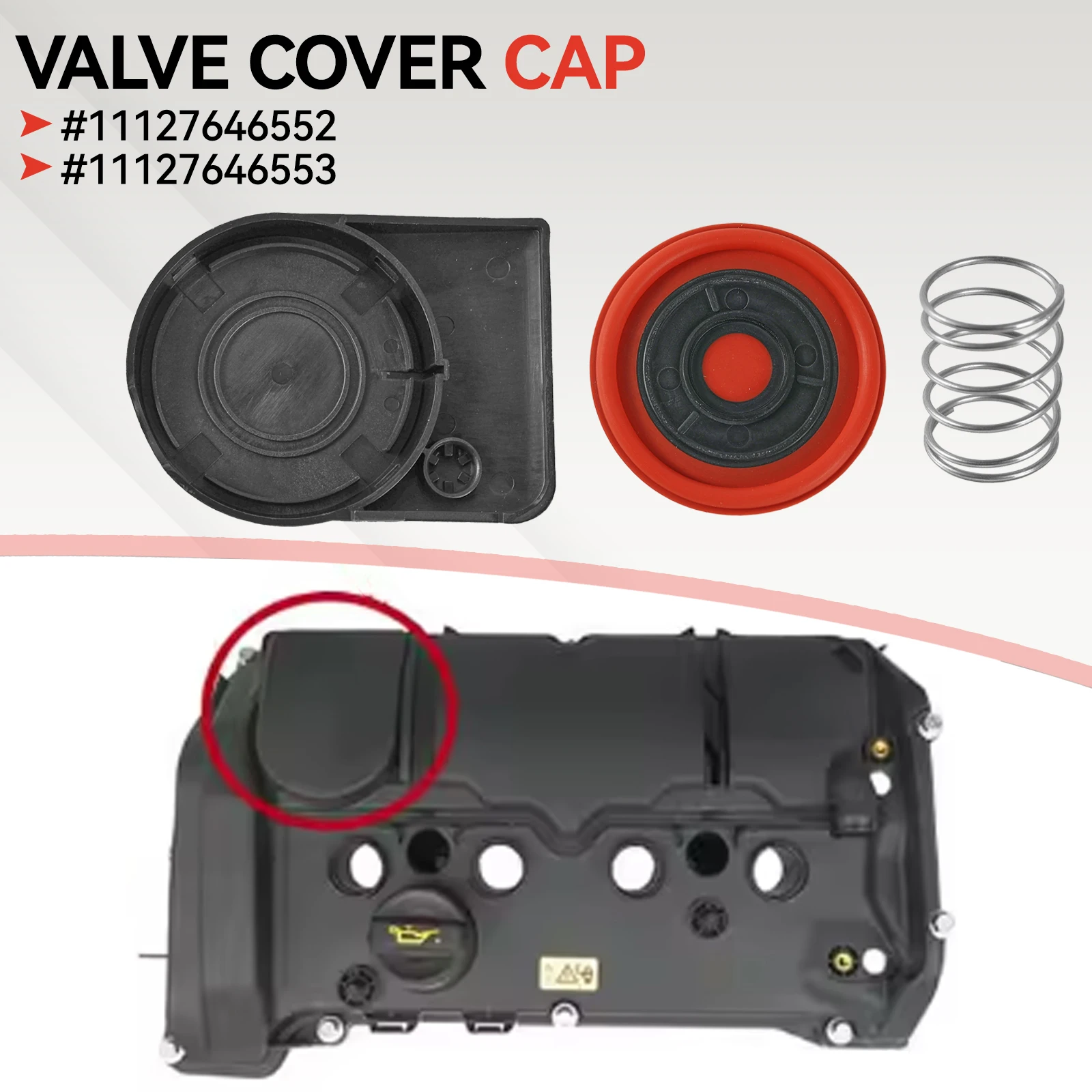 PCV Valve Cover Repair Kit For 2007-2016 Mini Cooper Countryman Cooper 1.6L L4 Peugeot 208 11127646552 11127603390 11127646553