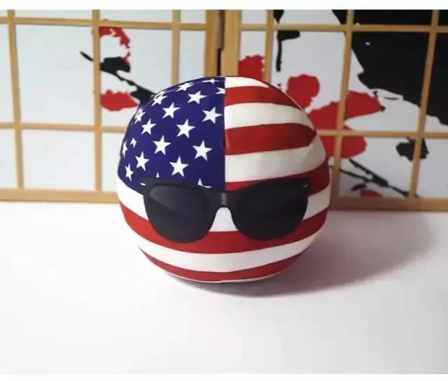 Countryballs llavero de peluche muñeca EE. UU. Canadá América Jamaica Dominica Cuba México bola Polonia bola juguete colgante relleno para regalo
