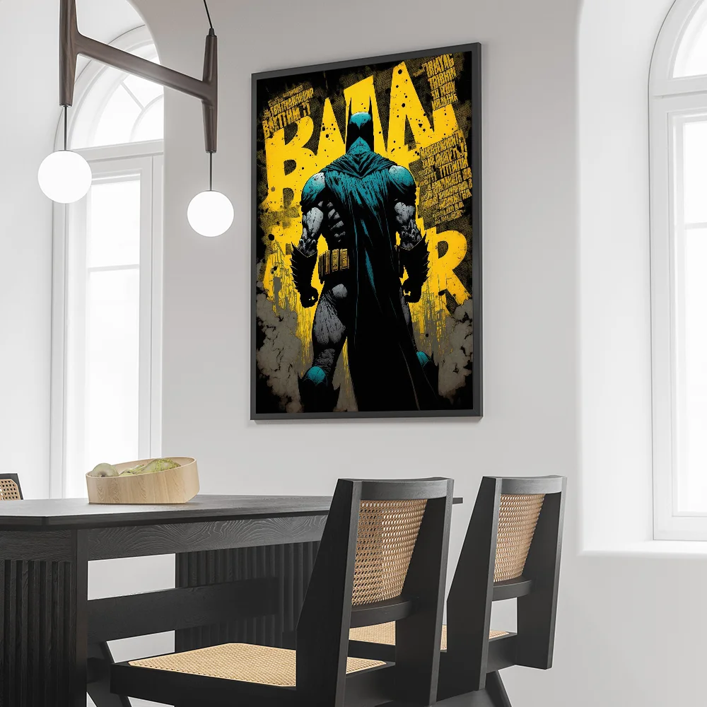 1PC Filmy B-Batman Plakat Samoprzylepna sztuka Wodoodporna naklejka papierowa Kawiarnia Bar Pokój Dekoracja ścienna