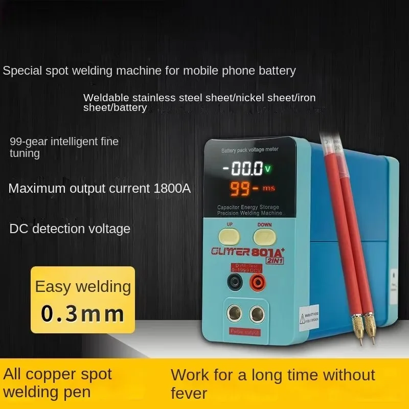 Machine de soudage par points de soudure par points de Micro de soudure 801A + pour la batterie au Lithium de fer