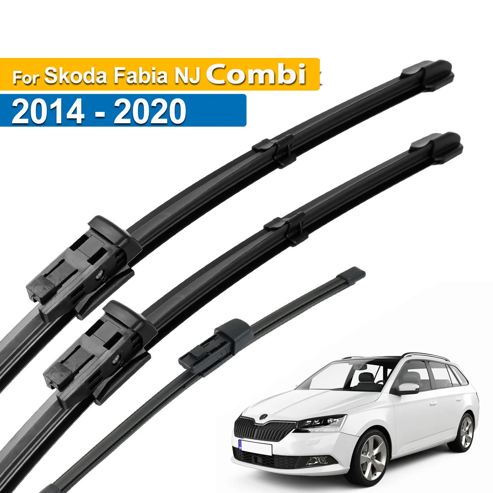 

Erick's Wiper LHD Front & Rear Wiper Blades Set For Skoda Fabia Combi Estate 2014 - 2020 Windscreen Windshield Window 24"16"16"