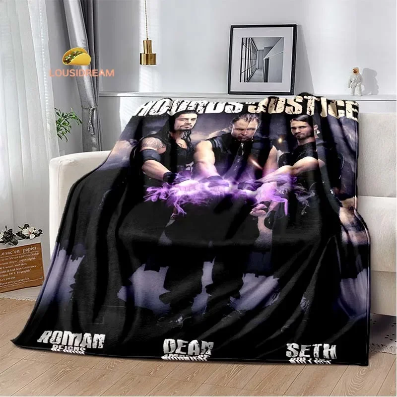 Wrestling Entertainment WWE Flannel Warm Blanket Retro Blanket Bed Bedroom Living Room Sofa Travel Picnic Blanket Birthday Gift