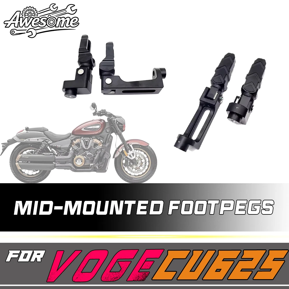 Handlebar Heightenning And Rearward Shifting Blocks For Fit VOGE CU625 Center Pedal For 625CU Black