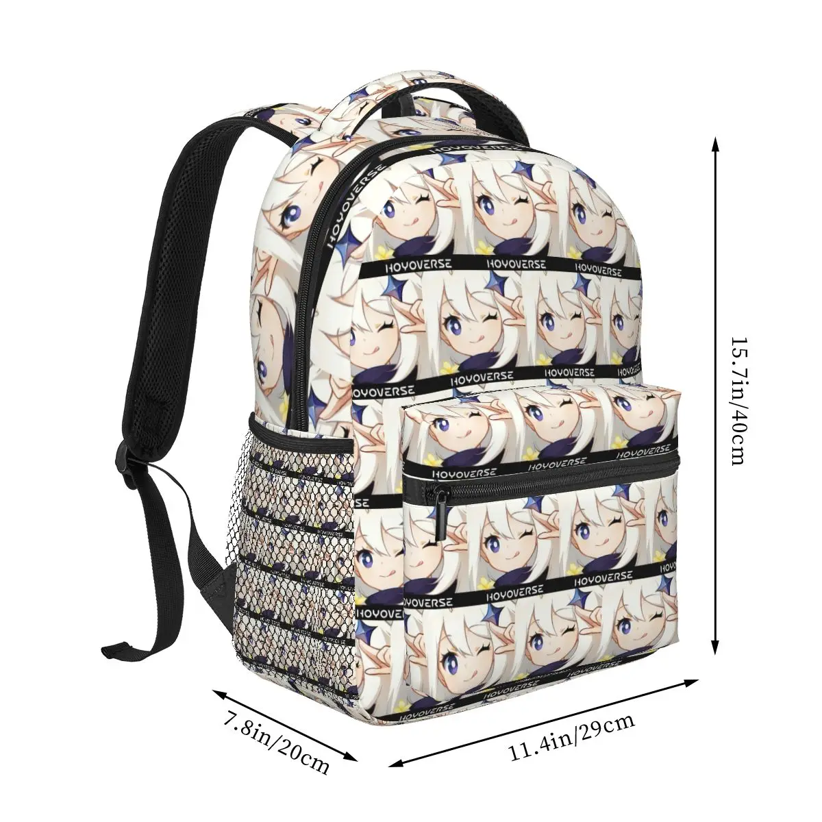 Genshin Impact Kawaii Games Character Cartoon Student Backpack School Bag Daypack for Boys Girls Fashion Bookbag Shoulder Bags