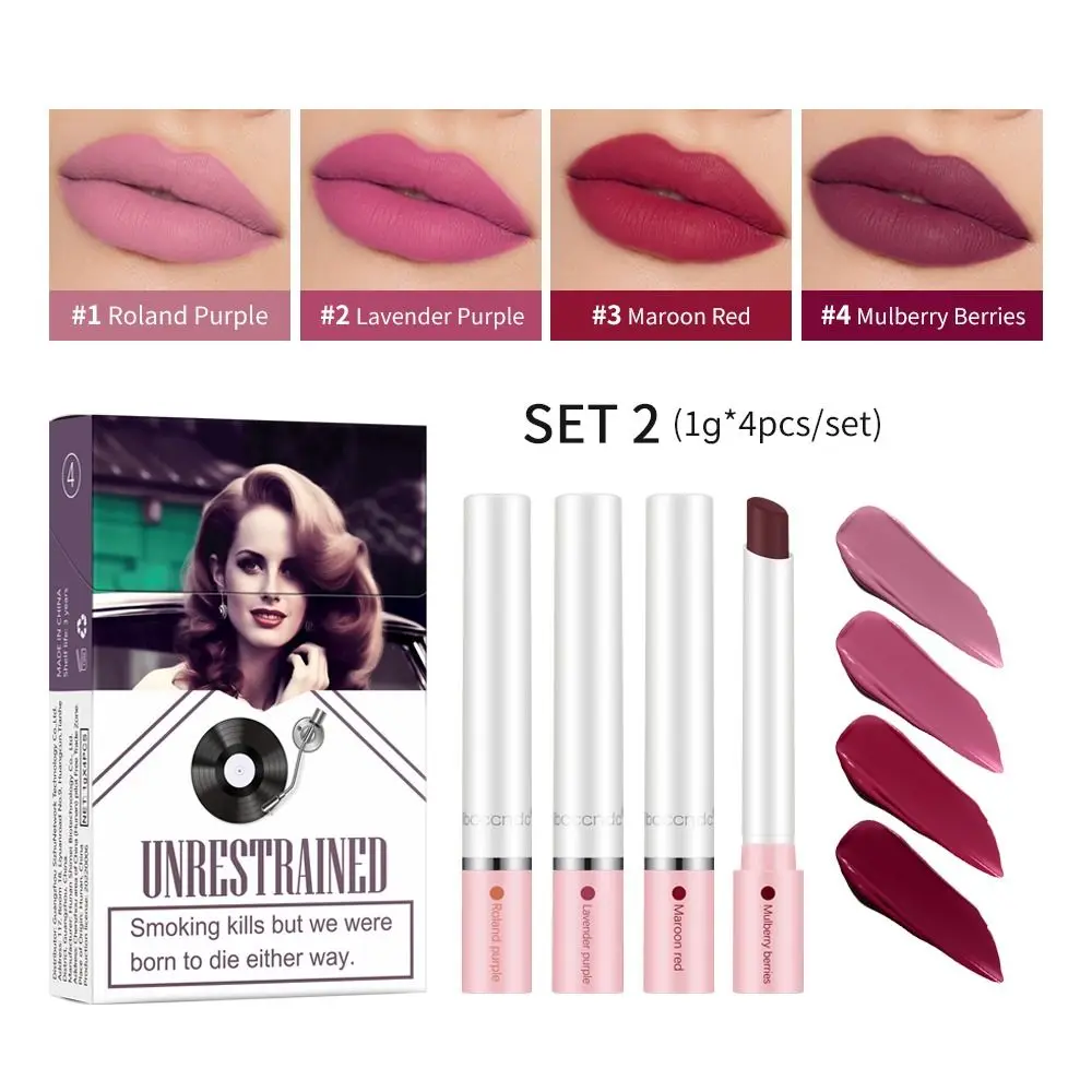 Matte Lipstick Waterproof Glossy Lana Del Rey Tube Lipstick 24 Hour Lasting Long Lasting Lipstick Women