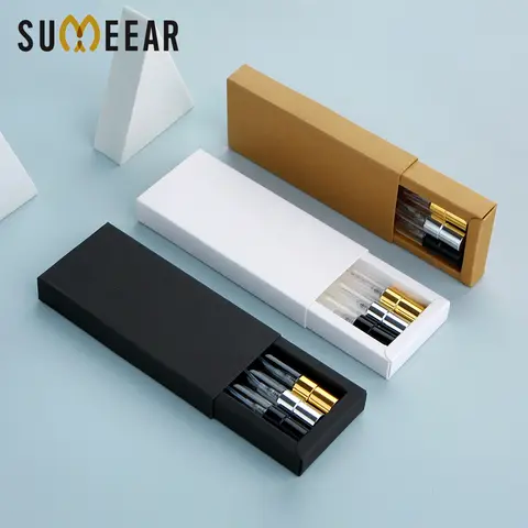 20 Pcs 10ml Perfume Bottles 3 Pack with Perfume Box Atomizer Glsss Spray Bottles Refillable Sprayer Custom LOGO Pay Extra