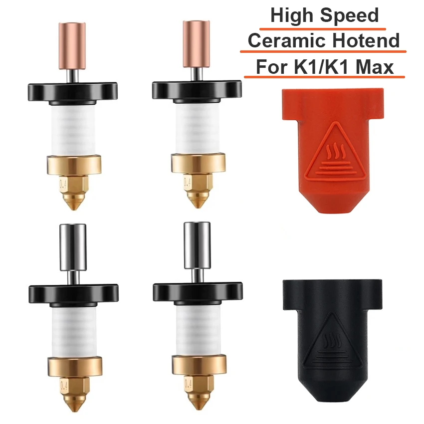 

Hotend Kit For Creality K1 K1 Max 3D Printer Ceramic Heating Core Bimetal Heatbreak 24V 60W High Speed Print Head For K1 K1 Max