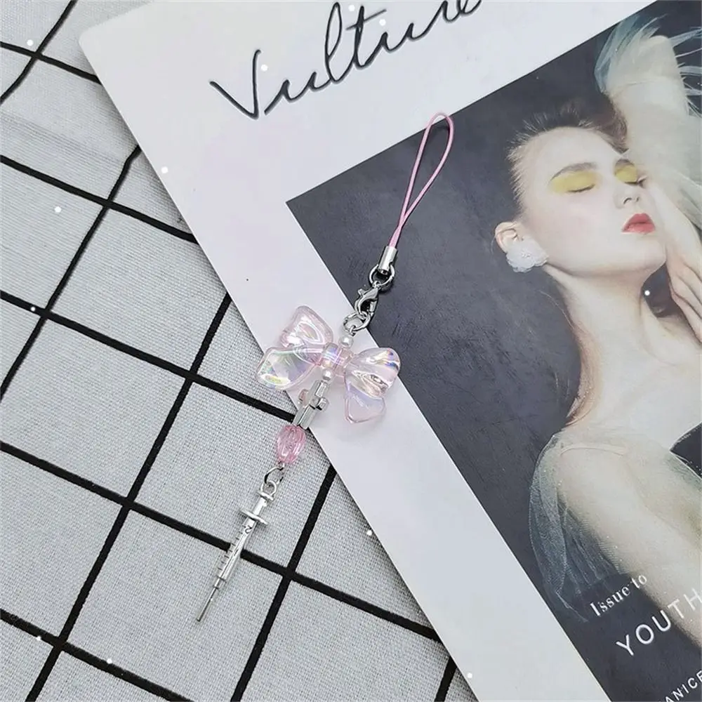 

Pink Women Beaded Chain Phone Lanyard Cool Girl Bag Charms Star Phone Charms Phone Pendant Cool Girl Pink Chain Cellphone Strap