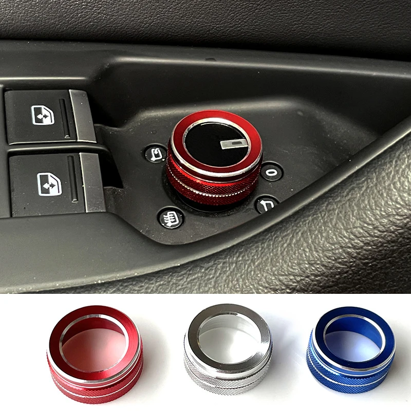 Rückspiegel Einstellknopf Dekoration Ring Auto Aufkleber Für AUDI A6L A7 A8 RS 6/7 Q8 S6 S7 SQ8 S8 S8L Innenverkleidung
