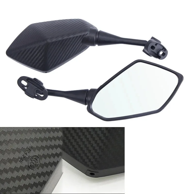 Original R1/6/25 Mirrors Motorcycle Scooter Rear View Mirror Carbon Look Black For Yamaha YZF R1 R6 R25 R15 R125 R3 R1S R1M FZ6R