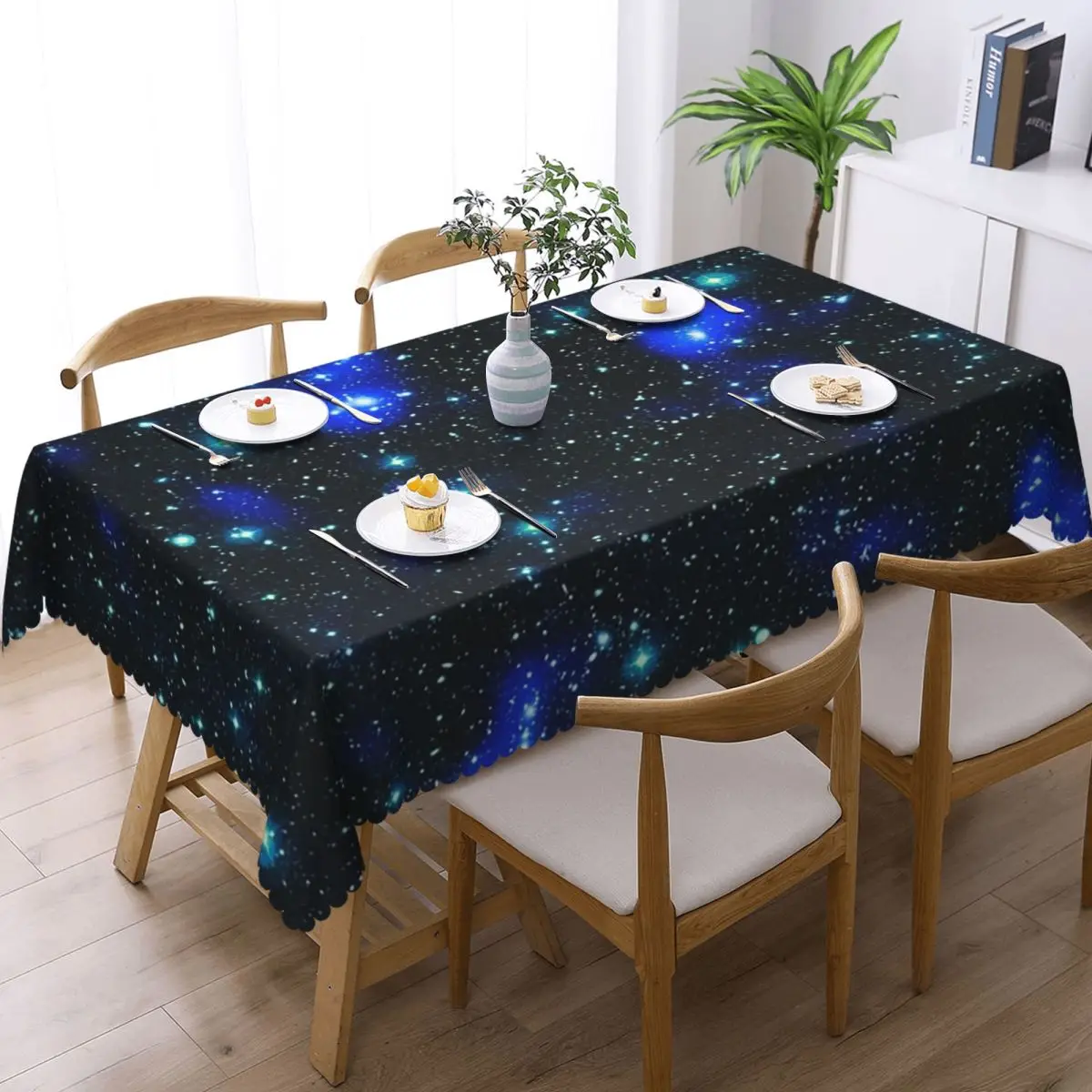 Constellation Star Clusters Galaxy Halloween Custom Rectangular Tablecloth Waterproof Table Cover for Dining Events Table Cloth