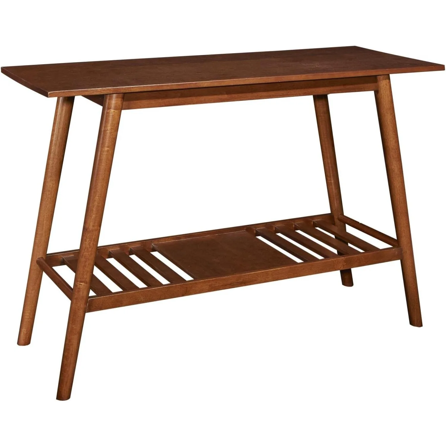 Charlotte Console Table - Color:Walnut, Solid Wood, MDF, Birch Veneer,18.00 x 47.00 x 29.75 Inches