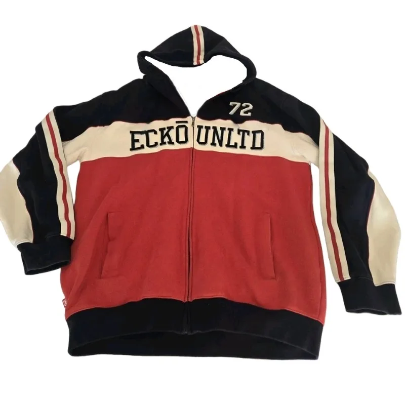 

Zipper style Hoodie Autumn and Winter Unisex Street Clothing Casual Version Front Pocket Drawstring Hood Grey Pullover