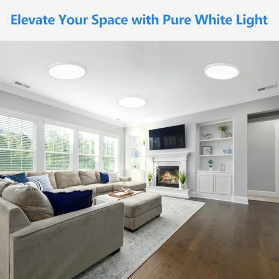 of Inch LED Flush Mount Ceiling Lights 40LM 4W Dimmable and 5CCT Adjustable Ultra Slim Flat Lighting Fixture for Low Ceilings B