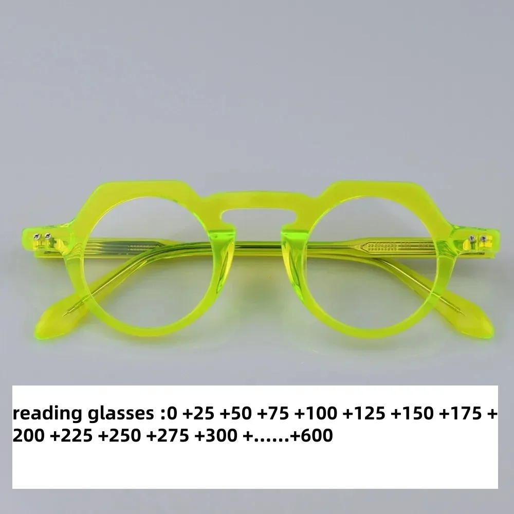

Handmade Acetate Reading Glasses Men Myopia Prescription Glasses Women Hyperopia Eyewear
