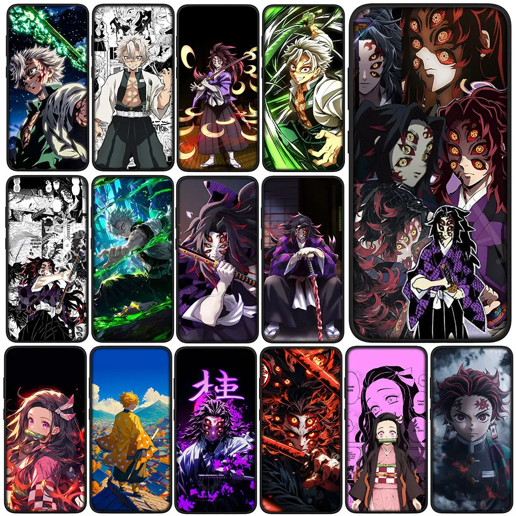 Kokushibo Demon Slayer Sanemi Shinazugawa Phone Cover Case for Xiaomi Redmi Note 9 8 11 Pro 4G 5G 9S 11S 9A 9C NFC 9T 8A Casing