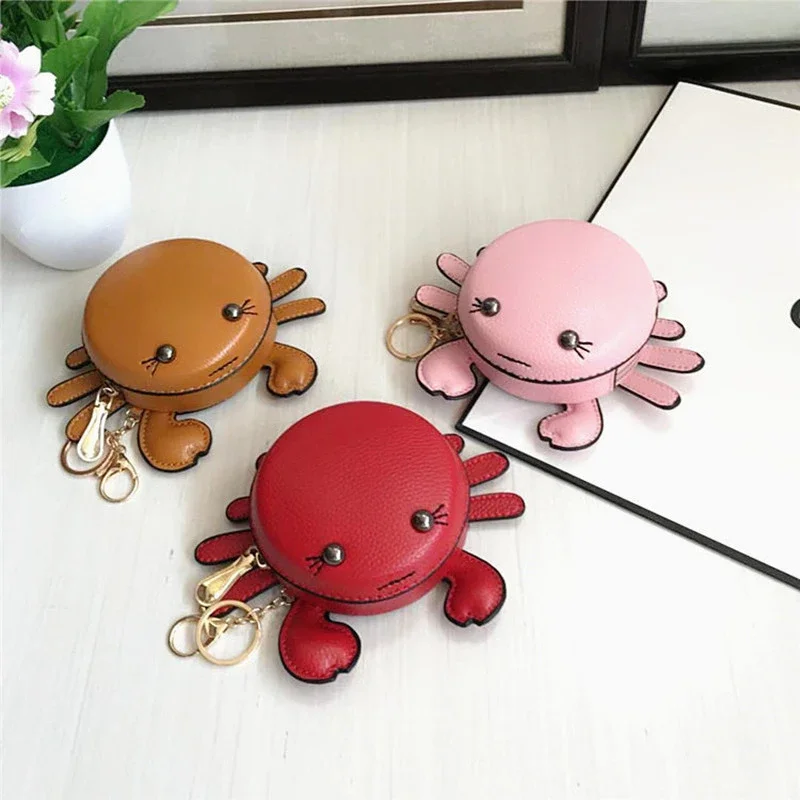 2024 New Fashion Little Crab Coin Purse Toy Backpack Pendant Elementary School Handheld Card Bag 9.5x9.5x5cm