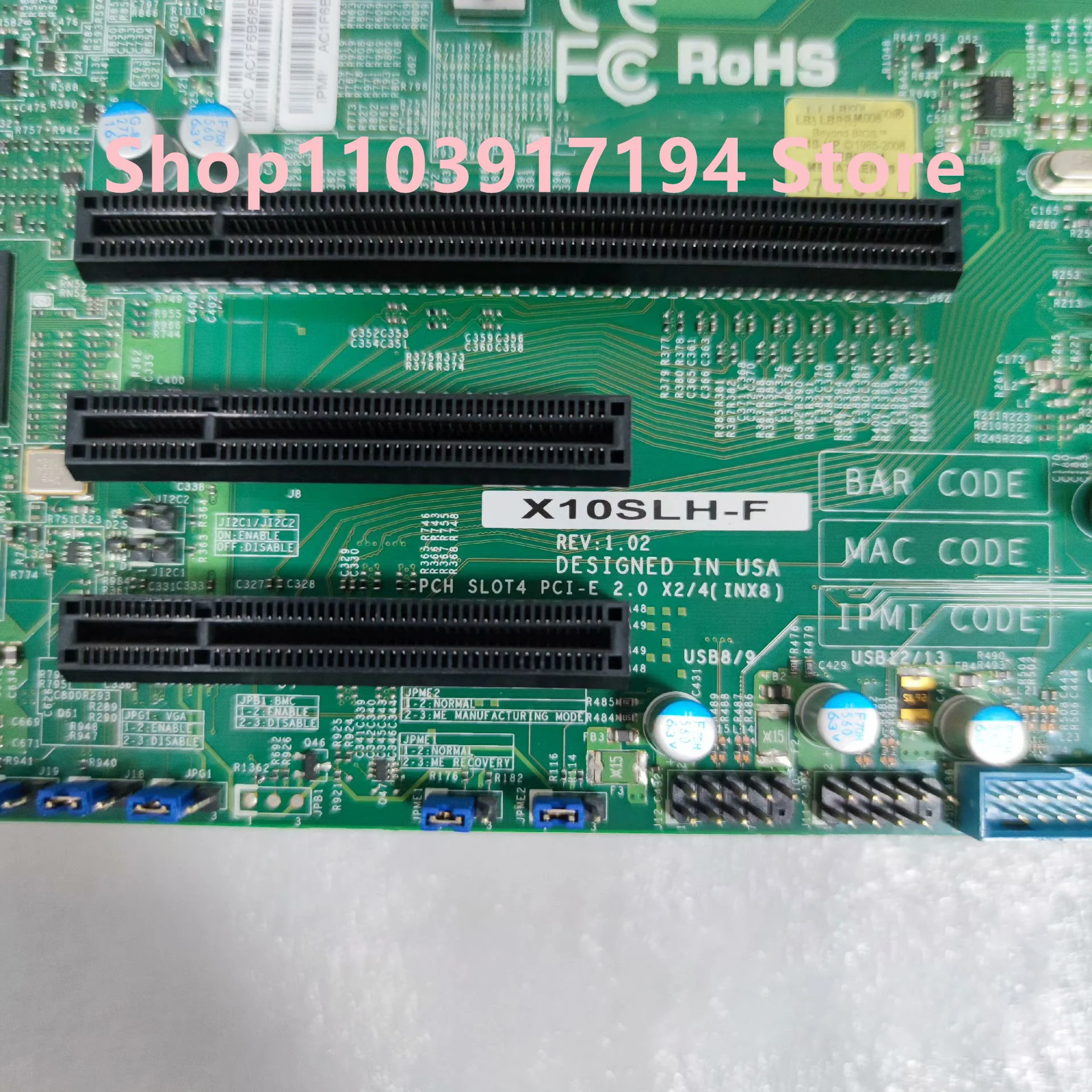 สําหรับ Super X10SLH-F เมนบอร์ดเซิร์ฟเวอร์ 1150 pins 6 SATA 3.0 รองรับ E3-1230V3