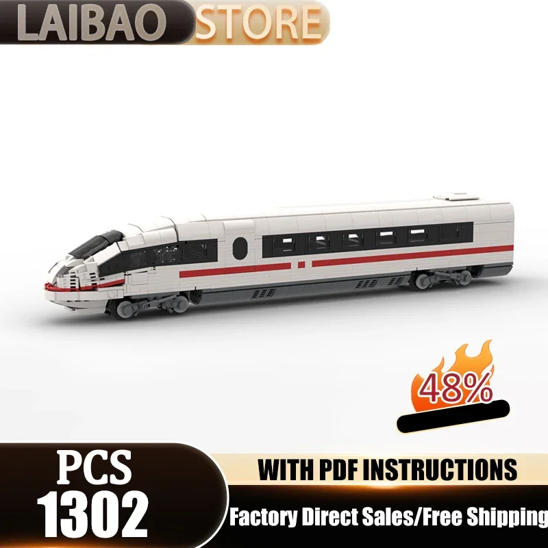 Railway Train Model Model Moc Building Blocks DB BR 406.5“ICE Technology Bricks Christmas Assembly DIY Toys Constructrion Gifts